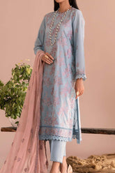 Zarif Unstitcehd 3 Piece Embroidered Eid Lawn Collection'2023-ZEL-07-Hailey